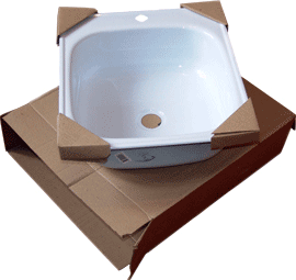 Мойка эмаль 50х50 с кронштейнами