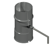 Дроссель клапан ДКДК 140/0,8 нержавейка 430