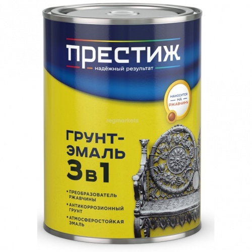 Грунт-эмаль по ржавчине 3 в 1 (зеленая) 1,9 кг Престиж