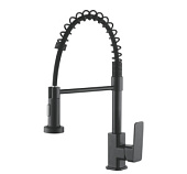 Смеситель Ledeme 4080В для кухни черный с гибким изливом