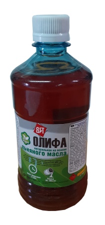 Олифа натуральная льняная 0,5 л