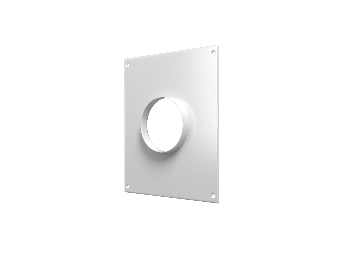 Площадка торцевая d 100 металлическая белая