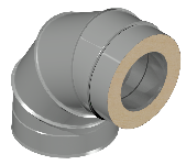 Отвод утепленный ДКУОТ 150/250/90/1,0/0,5 нержавейка 430