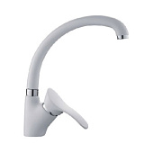 Смеситель Ledeme 4101Н для кухни D40 белый матовый