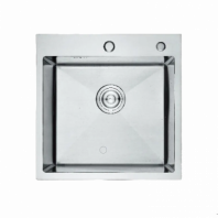 Мойка накладная 50х50 (3,0) К35050 Gerhans с сифоном (сатин)