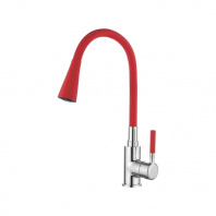 Смеситель Ledeme 4199-1 д/кухни, красный