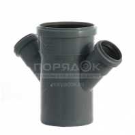 Крестовина ПП для внутренней канализации 110х50х50 мм, 45°одноплоскостная