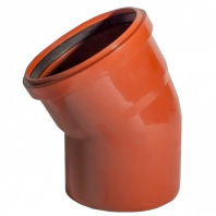 Отвод ПВХ для наружной канализации 110 мм, 15°