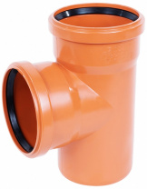 Тройник ПВХ для наружной канализации 200х200 мм, 90°