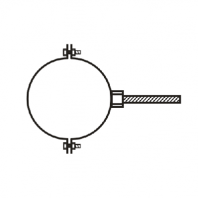 Кронштейн трубы 100/110 (хомут+шпилька+дюбель)