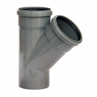 Тройник ПП 110х110 мм, 45° для внутренней канализации