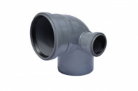 Отвод ПП для внутренней канализации универсальный левый 110х50 мм, 90° 
