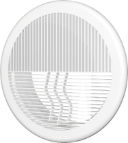 Решетка ПКР 170/125 пластмассовая круглая с фланцем Д=125