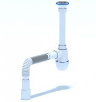 Сифон Ани 11/4х40 с гибкой трубой 40/50 С1015 (64 мм)