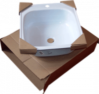 Мойка эмаль 50х50 с кронштейнами