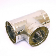 Тройник-сендвич 200/110 нержавейка/оцинковка 430/Zn