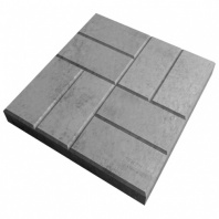 Плитка тротуарная бетонная 8 кирпичей 300х300х30 серая (11 шт/м2)