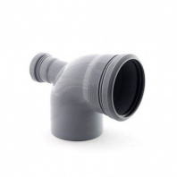 Отвод ПП для внутренней канализации универсальный-фронтальный 110х50 мм, 90°тыл 