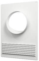 Площадка торцевая d 125 ПТПР пластмассовая с решеткой 180х250