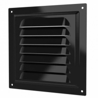 Решетка 2525 МЭ вентиляционная металлическая черная (250х250)