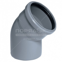 Отвод ПП для внутренней канализации 110 мм, 67°