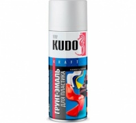 Грунт-эмаль аэрозоль KUDO для пластика белая RAL 9003 (520 мл) KU-6003