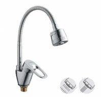 Смеситель Ledeme 4304 д/к бок. с гибк. изл. D40