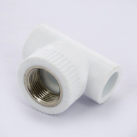 Тройник комбинированный белый, 20х1/2", ВР 