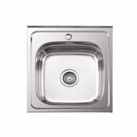 Мойка L 95050 из нержавеющей стали накладная 50х50 см Ledeme глянец 