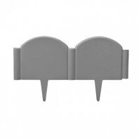 Декоративное ограждение полимернопесчаное садовое 525х300х13 серое