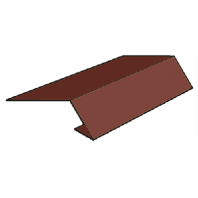 Планка карнизная 95/70/2000 полимерное покрытие коричневая 8017