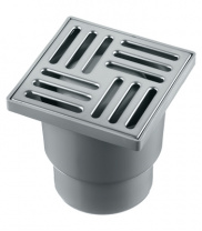 Трап для душа ПП вертикальный нержавеющая сталь 150х150х50 мм