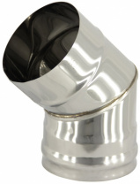 Колено для печи 110/45/1,0 нержавейка 430