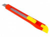 Нож со сменным лезвием 9 мм, пластиковый корпус