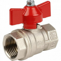 Кран шаровый латунный муфта 1/2" (бабочка), ВР-ВР 