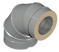 Отвод утепленный ДКУОТ 160/260/90/0,5  оцинковка/оцинковка