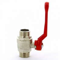 Кран шаровый латунный муфта 1/2" (рычаг), НР-НР