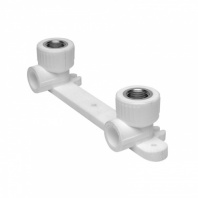 Монтажная планка под смеситель полипропиленовая, белая, 25х1/2", ВР