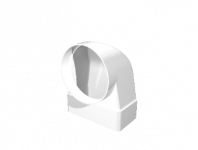 Соединитель угловой 90 плоского воздуховода с фланцем 612 СК 10 ФП