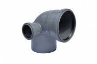Отвод ПП для внутренней канализации универсальный правый 110х50 мм, 90° 