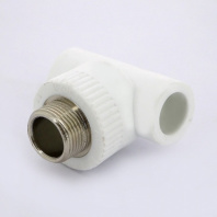 Тройник комбинированный белый, 20х1/2", НР 