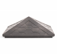 Колпак на столб полимернопесчаный 440х440 серый