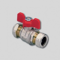 Кран шаровый латунный под металлопластиковую трубу 16х16 