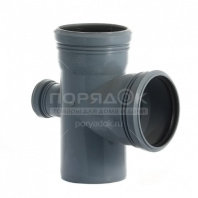 Крестовина ПП для внутренней канализации 110х110х50 мм, 87°одноалоскостная 