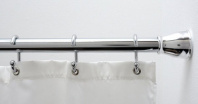Карниз для ванны хром с кольцами