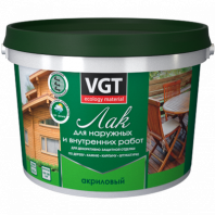Лак для наружных и внутренних работ глянцевый ВГТ 0,9 кг