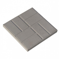 Плитка тротуарная полимернопесчаная 330х330х25 серая (9 шт/м2)