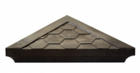 Колпак на столб полимернопесчаный 440х440 коричневый