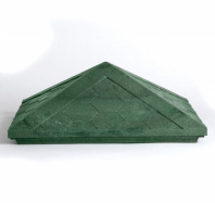 Колпак на столб полимернопесчаный 440х440 зеленый