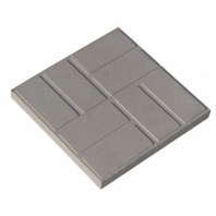 Плитка тротуарная полимернопесчаная 500х500х40 серая (4 шт/м2)